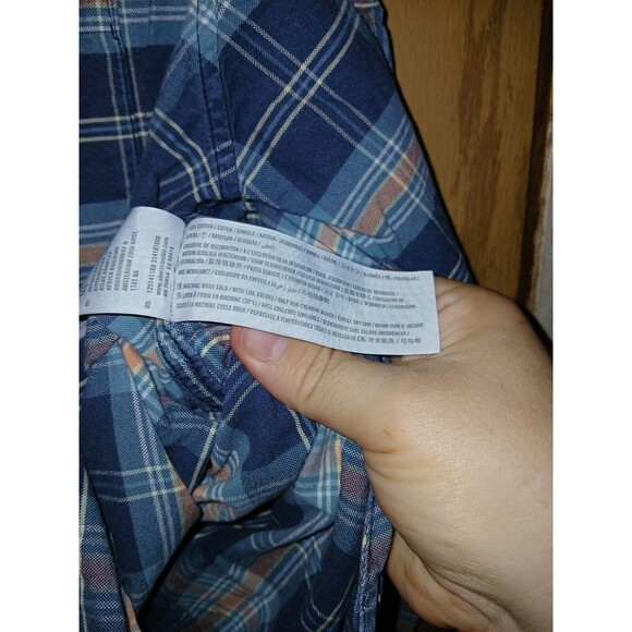 Abercrombie & Fitch Muscle Shirt Button-Up Plaid Men’s Size Large 100% Cotton - Picture 11 of 16
